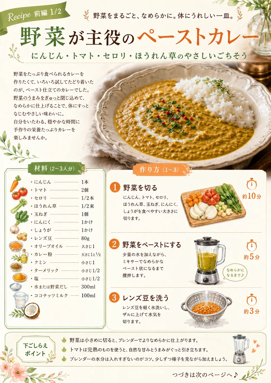 野菜が主役のペーストカレー 2